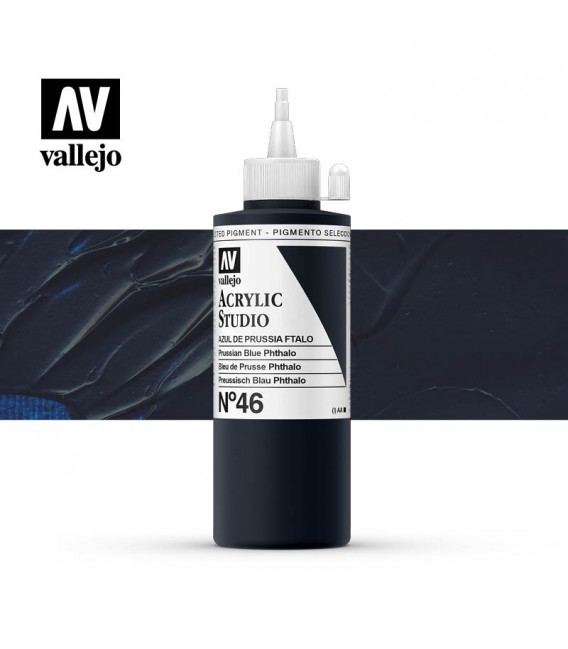 22) Acrilico Vallejo Studio 200 ml. 46 Prussian Blue Phtalo