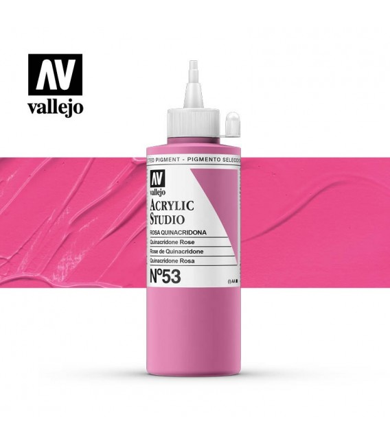 17) Acrilic Vallejo Studio 200 ml. 53 Rosa Quinacridona