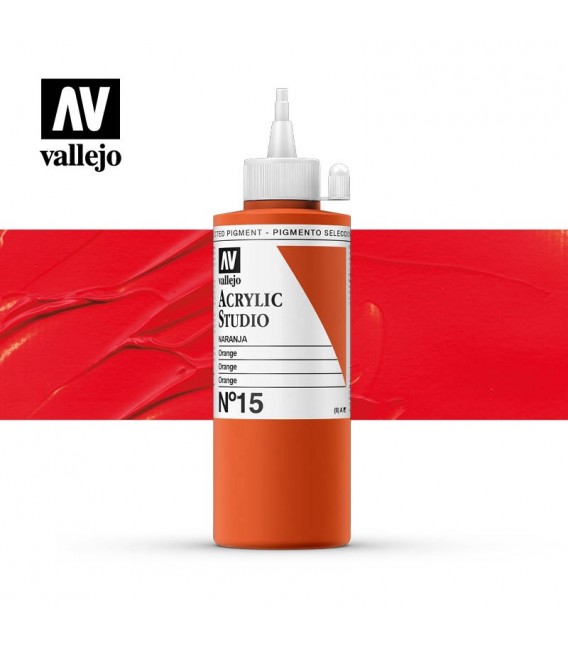 11) Acrilico Vallejo Studio 200 ml. 15 Naranja