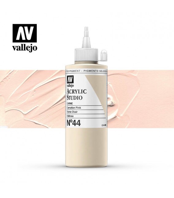 10) Acrylic Vallejo Studio 200 ml. 44 Carnation Pink