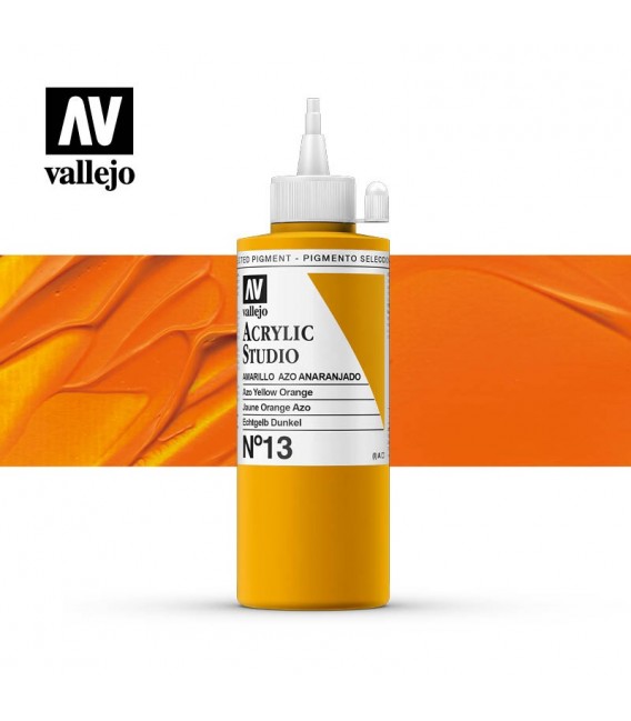 08) Acrylic Vallejo Studio 200 ml. 13 Yellow Orange