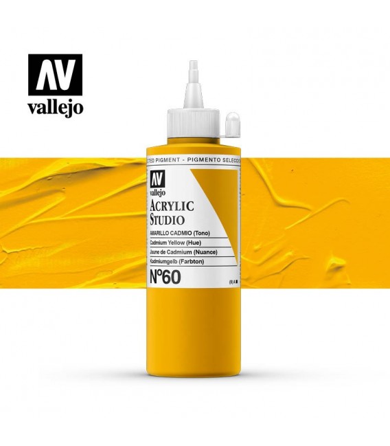 07) Acrylique Vallejo Studio 200 ml. 60  Jaune de Cadmium (N