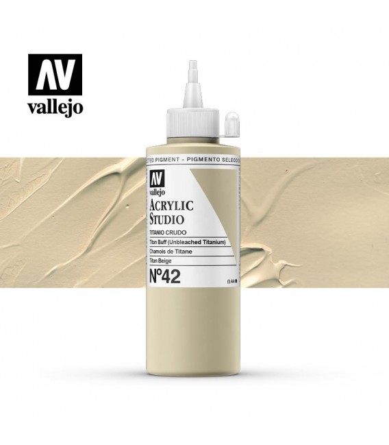 03) Acrylique Vallejo Studio 200 ml. 42 Chamois de Titane