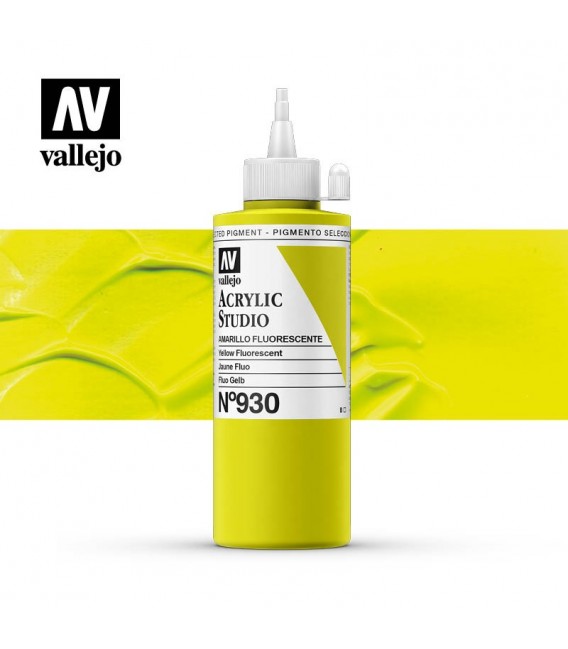 52) Acrilico Vallejo Studio 200 ml. 930 Yellow Fluorescent