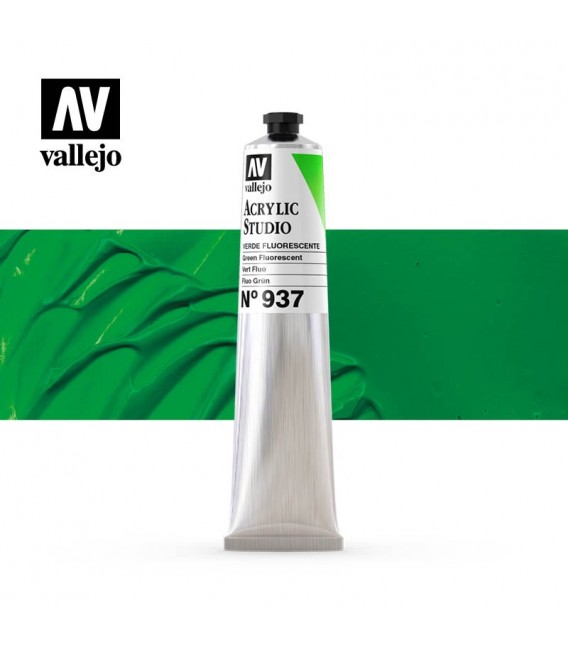 59) Acrilico Vallejo Studio 58 ml. 937 Verde Fluorescente