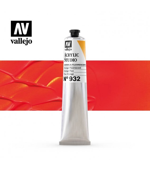 54) Acrylic Vallejo Studio 58 ml. 932 Orange Fluorescent