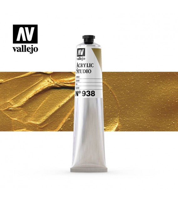 49) Acrilico Vallejo Studio 58 ml. 938 Gold