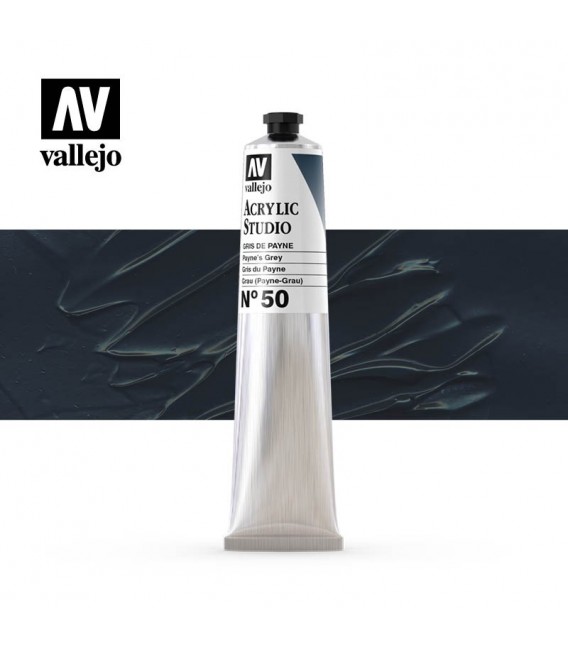 47) Acrylic Vallejo Studio 58 ml. 50 Payne's Grey