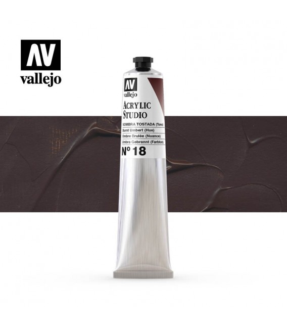 44) Acrilic Vallejo Studio 58 ml. 18 Ombra Torrada (To)