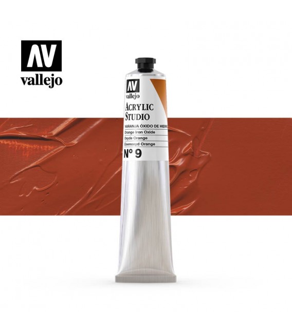 39) Acrylic Vallejo Studio 58 ml. 9 Mars Orange