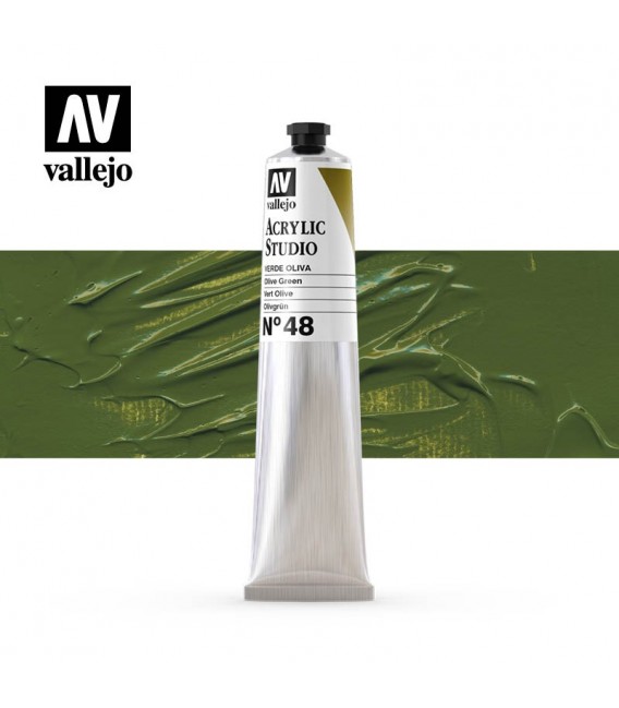 37) Acrylic Vallejo Studio 58 ml. 48 Olive Green