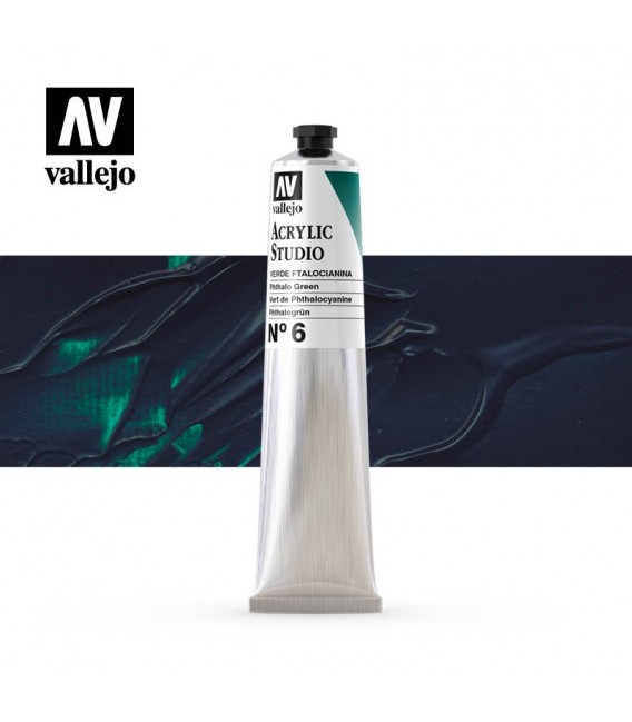 31) Acrilico Vallejo Studio 58 ml. 6 Verde Ftalocianina