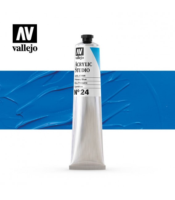 27) Acrilico Vallejo Studio 58 ml. 24 Azul Cyan