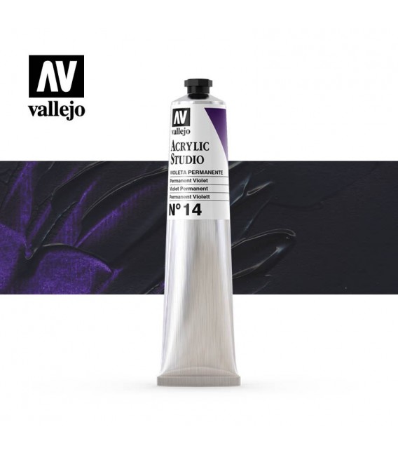 21) Acrylique Vallejo Studio 58 ml. 14 Violet Permanent