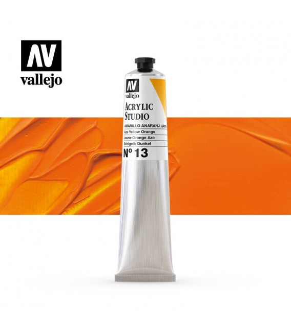 08) Acrilico Vallejo Studio 58 ml. 13 Yellow Orange