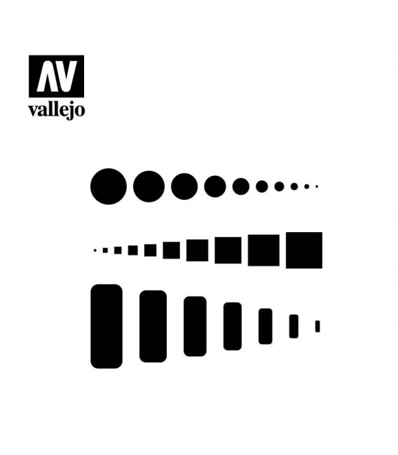 ST-AIR003 Tapes de Registre 1/32 - 1/48 - 1/72 Vallejo Hobby Stencils 125 X 125 mm.