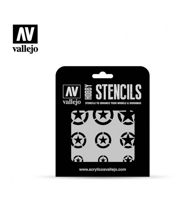 ST-AIR004 Marques USAF 1/32 - 1/48 - 1/72 Vallejo Hobby Stencils 125 X 125 mm.