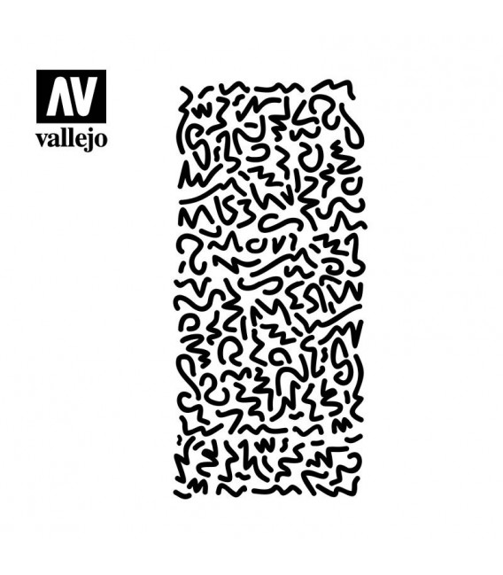 ST-CAM001 Luftwaffe WWII Shingles Camo 1/32 Vallejo Hobby Stencils 125 X 250 mm.