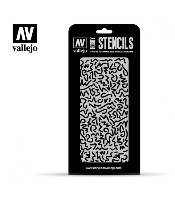 ST-CAM001 Camuflatge Alemany Nº1 1/32 Vallejo Hobby Stencils 125 X 250 mm.