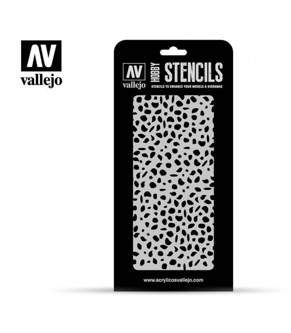 ST-CAM002 Camuflaje Alemán Nº2 1/32 Vallejo Hobby Stencils 125 X 250 mm.