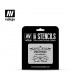 ST-LET005 Rotulo de Motocicleta Vintage 1/35  Vallejo Hobby Stencils 125 X 125 mm.