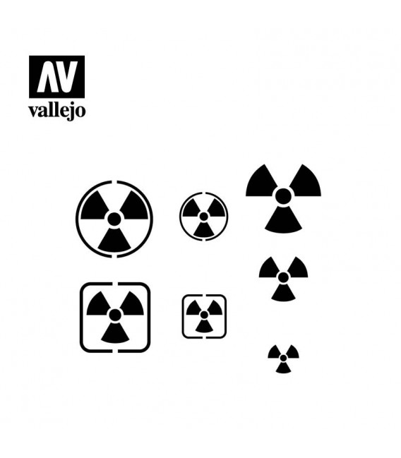 ST-SF004 Digital numbers Vallejo Hobby Stencils 125 X 125 mm.
