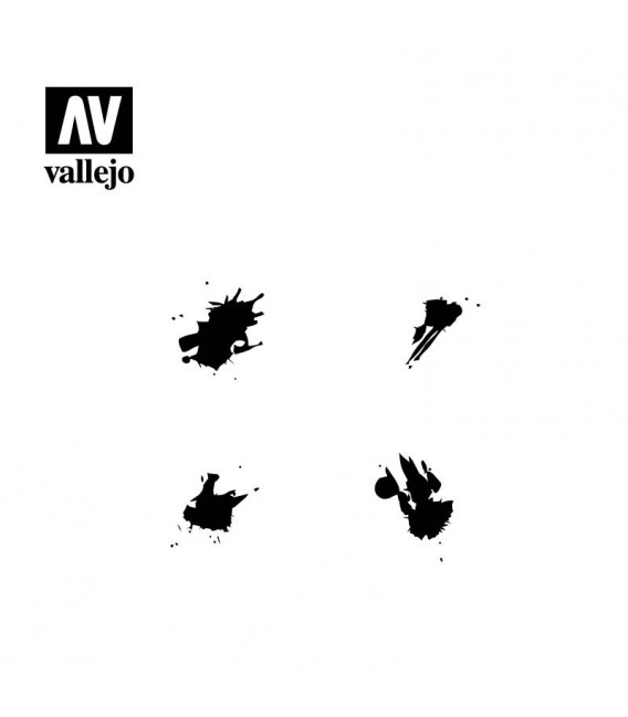 ST-TX004 Salpicos gasolina  1/35  Vallejo Hobby Stencils 125 X 125 mm.
