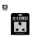 ST-TX005 Macchie di pittura 1/35  Vallejo Hobby Stencils 125 X 125 mm.