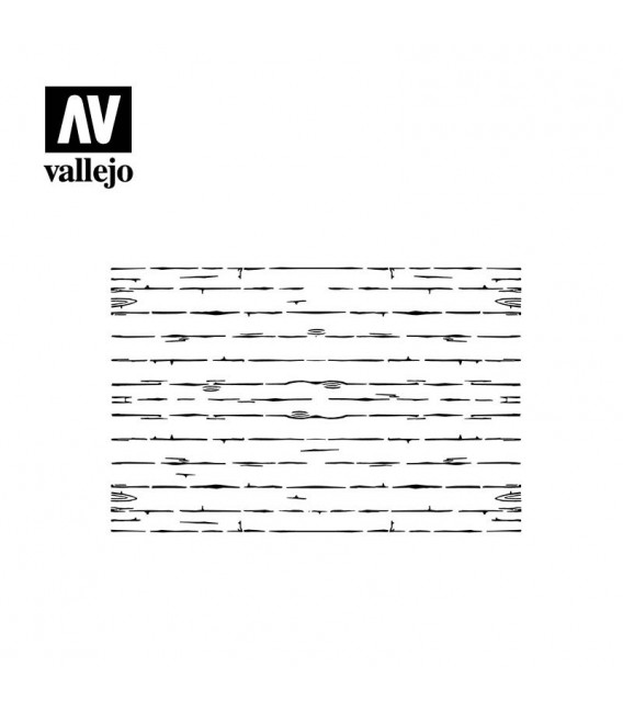 ST-TX006 Venatura legno n.1 1/35  Vallejo Hobby Stencils 125 X 125 mm.
