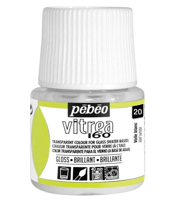20 Blanco Vela Pebeo Vitrea 160 45 ml.