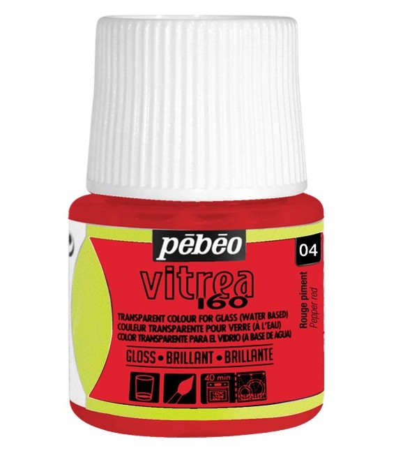 04 Rouge Piment Pebeo Vitrea 160 45 ml.