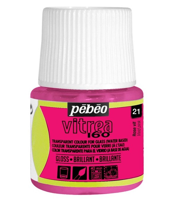 21 Rosa Viu Pebeo Vitrea 160 45 ml.