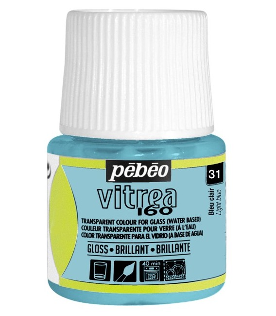 31 Light Blue Pebeo Vitrea 160 45 ml.