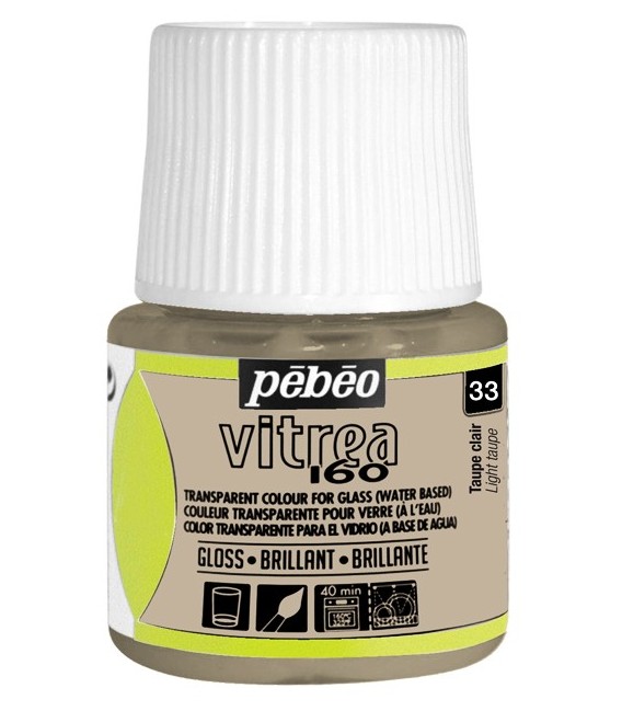 33 Light Taupe Pebeo Vitrea 160 45 ml.
