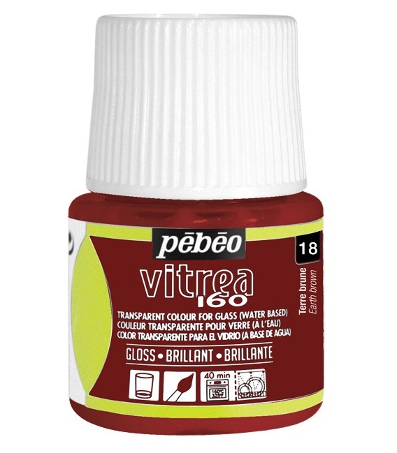 18 Earth Brown Pebeo Vitrea 160 45 ml.