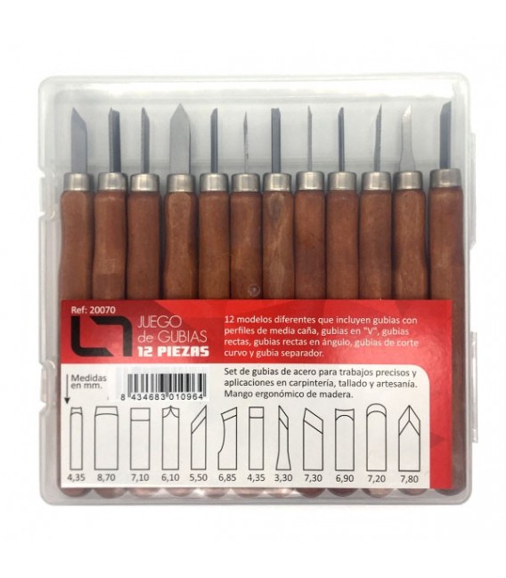 Set de 12 Gubias de Acero