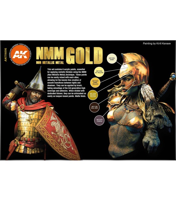 AK11606 NMM (Non Metallic Metal) Gold set 6 u. 17 ml