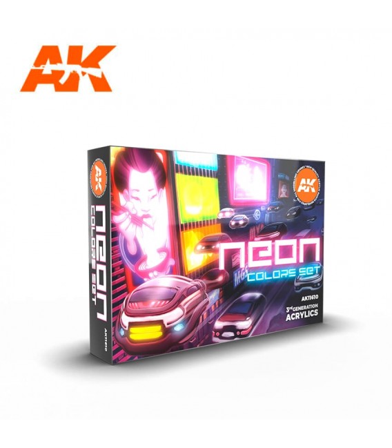 AK11610 Neon Colors set 6 u. 17 ml