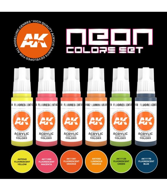 AK11610 Neon Colors set 6 u. 17 ml