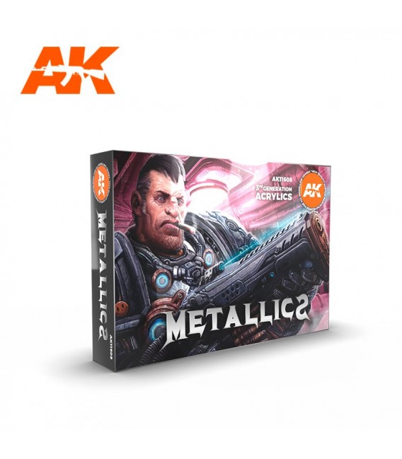 AK11608 Metallics Colors set 6 u. 17 ml