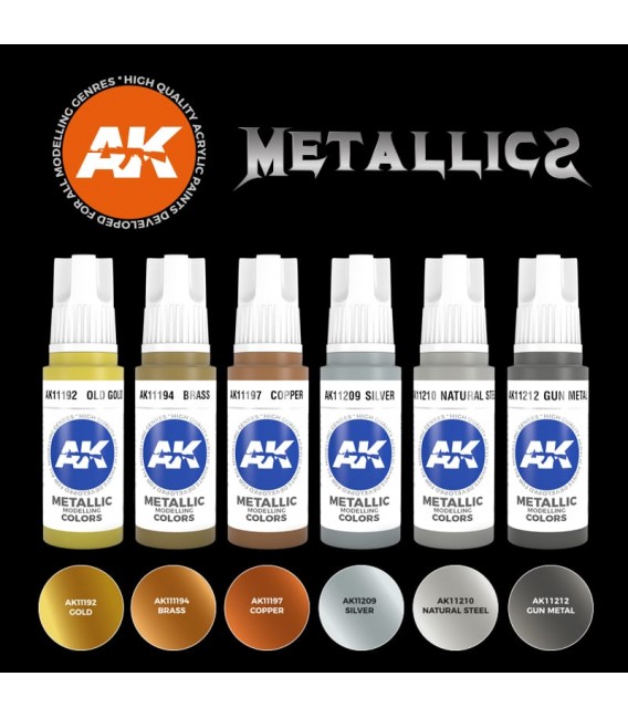 AK11608 Metallics Colors set 6 u. 17 ml