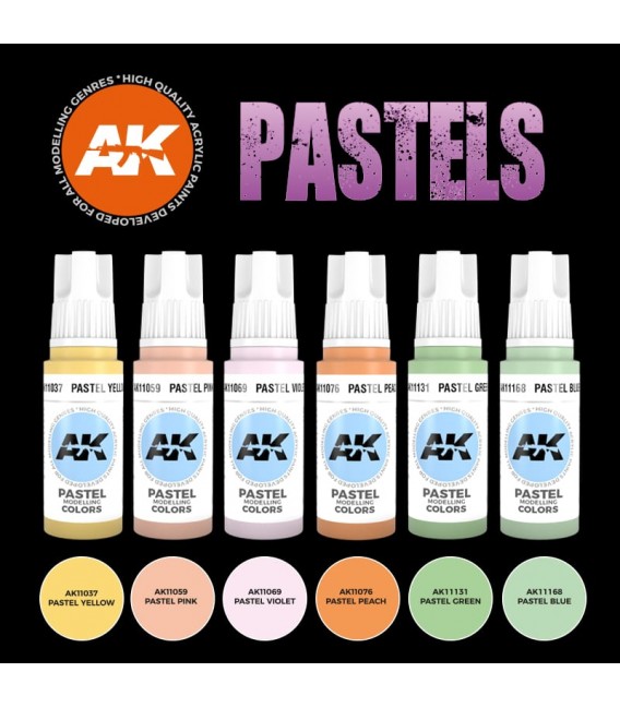 AK11607 Pastels Colors set 6 u. 17 ml