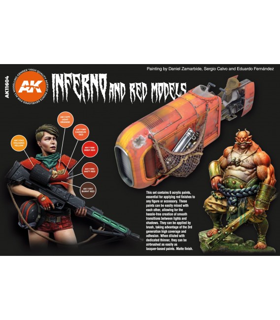 AK11604 Inferno and Red Models set 6 u. 17 ml