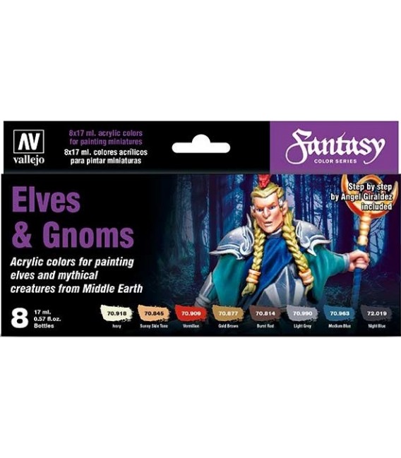 Set Vallejo Model Color 8 u. (17 ml.) Elves and Gnomes