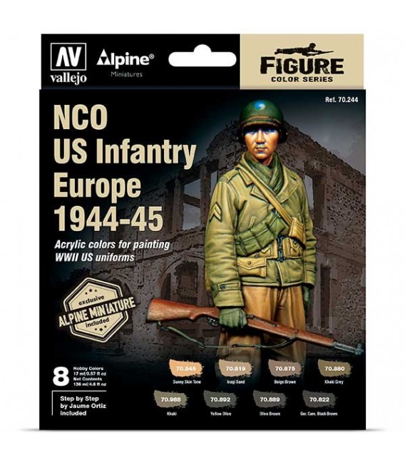 Set Vallejo Model Color 8 u. (17 ml.) NCO US Infantry Europe 1944-45