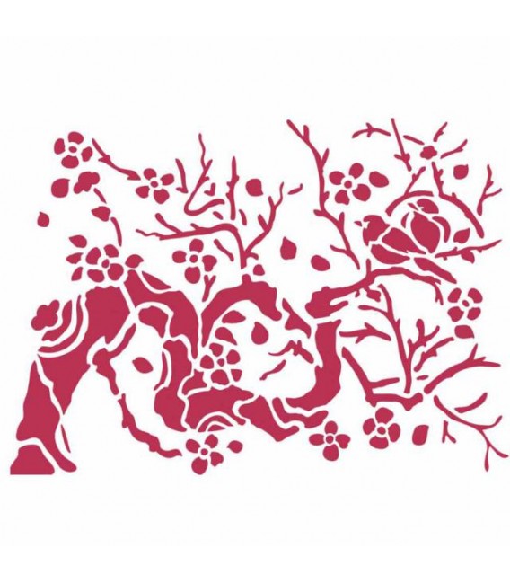 Plantilles - Stencils 15x20 Bird on branch KSD301