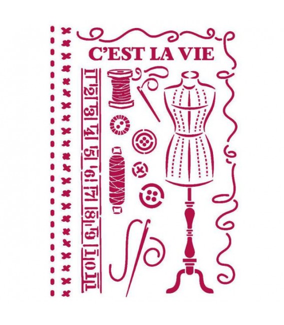 Plantillas - Stencils 21x29,7 Romantic Couture KSG467