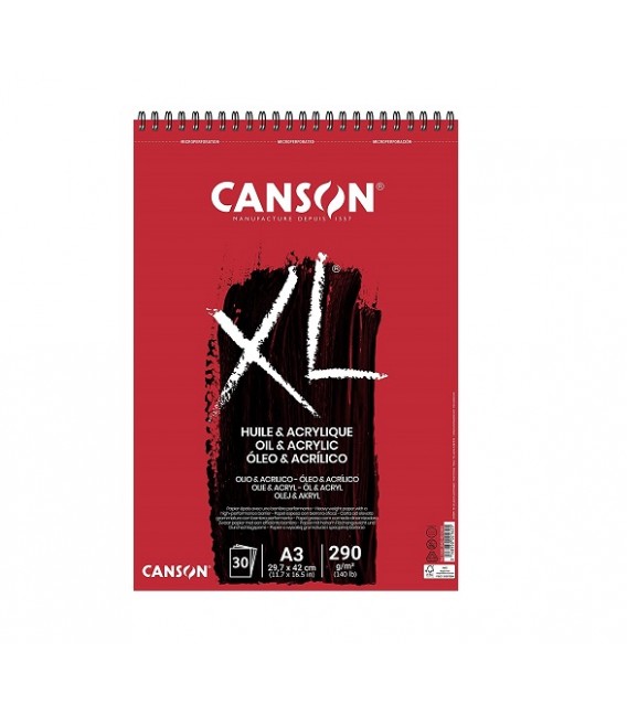 Album Canson XL Oil and Acrylic 30h 290g A3 29,7x42 cm.