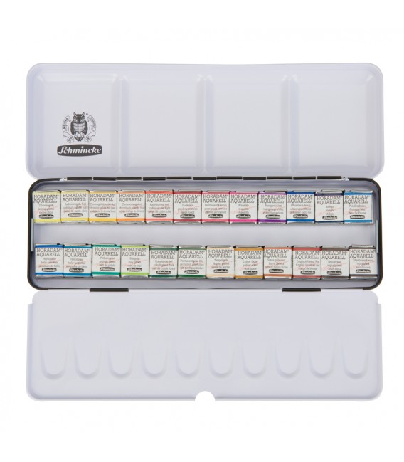 Set aquarelle metal Schmincke Horadam 24 godets