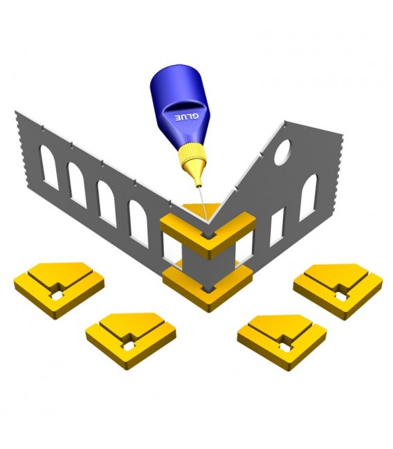 Set aimants carres 90 degres 'ajuster et coller' (4 pieces) Proses PR-SS-01